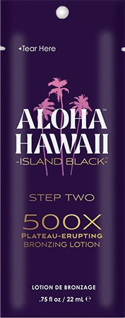 Tan Incorporated ALOHA HAWAII ISLAND BLACK 500X Packet