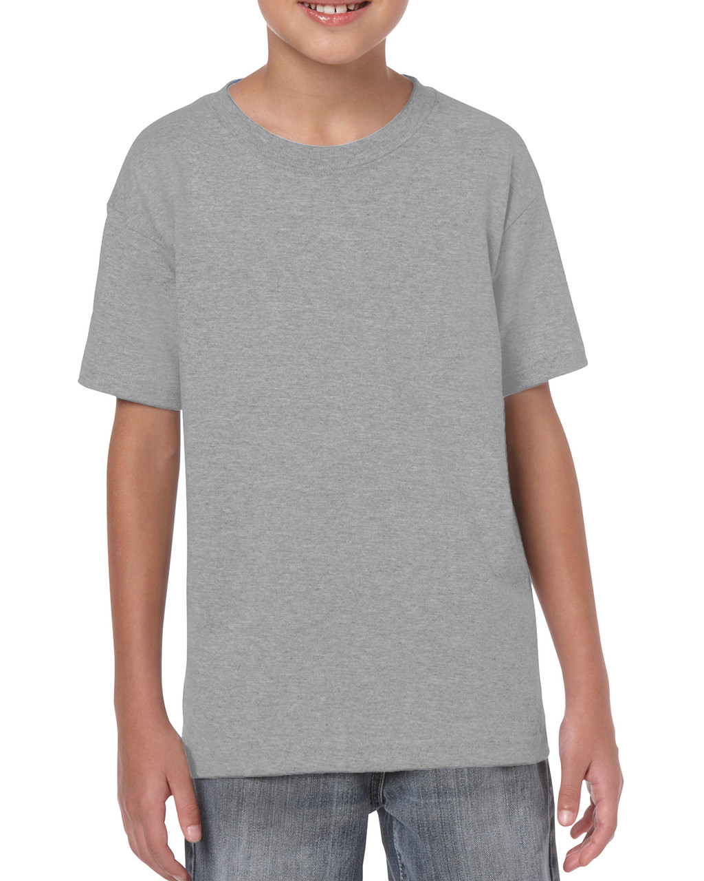 Gildan Softstyle Youth t-shirt Work Wear Causal Top Sports Grey 