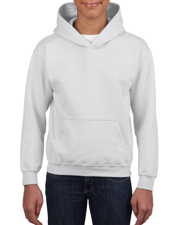 Youth Hooded Sweatshirt (White)