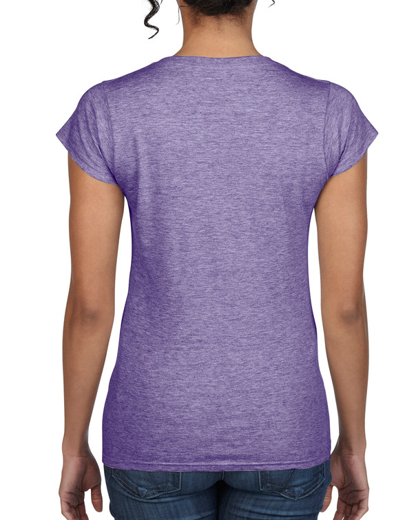 Ladies' V-Neck T-Shirt (Heather Purple)