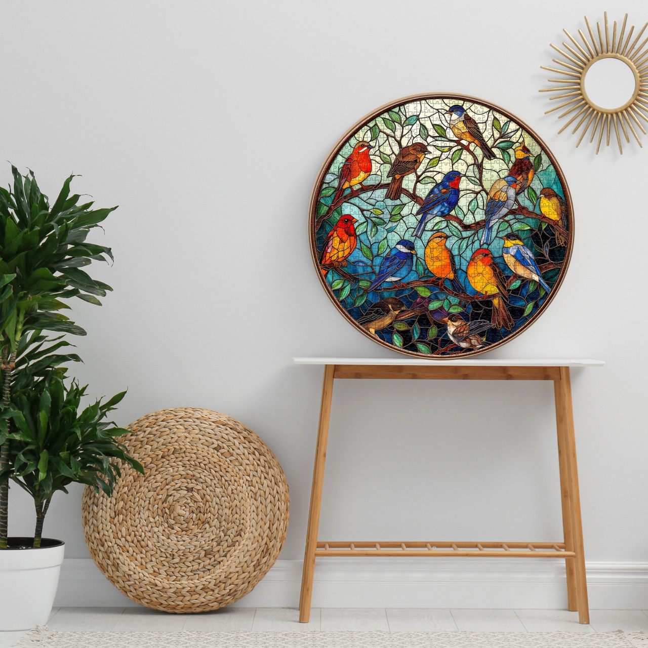 Tree Birds 1000 Piece Jigsaw Puzzle for Adults - Framed