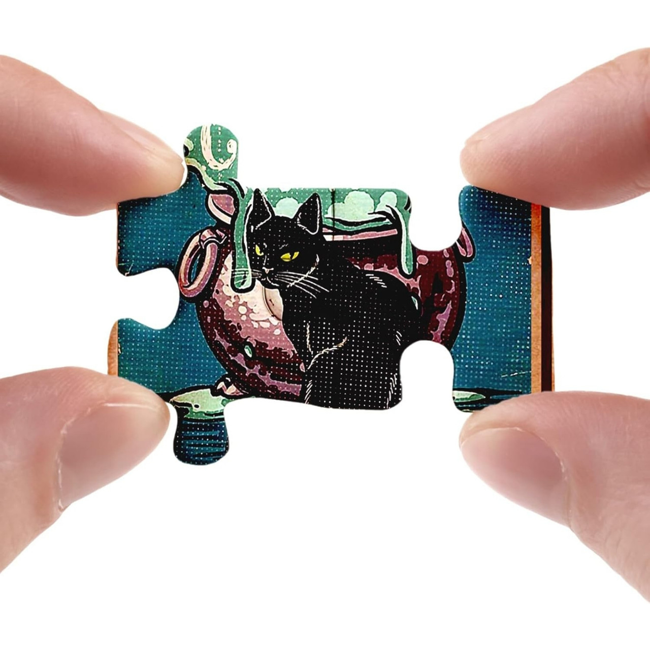 Whimsical Cat 1000 Piece Jigsaw Puzzle for Adults - Closeup