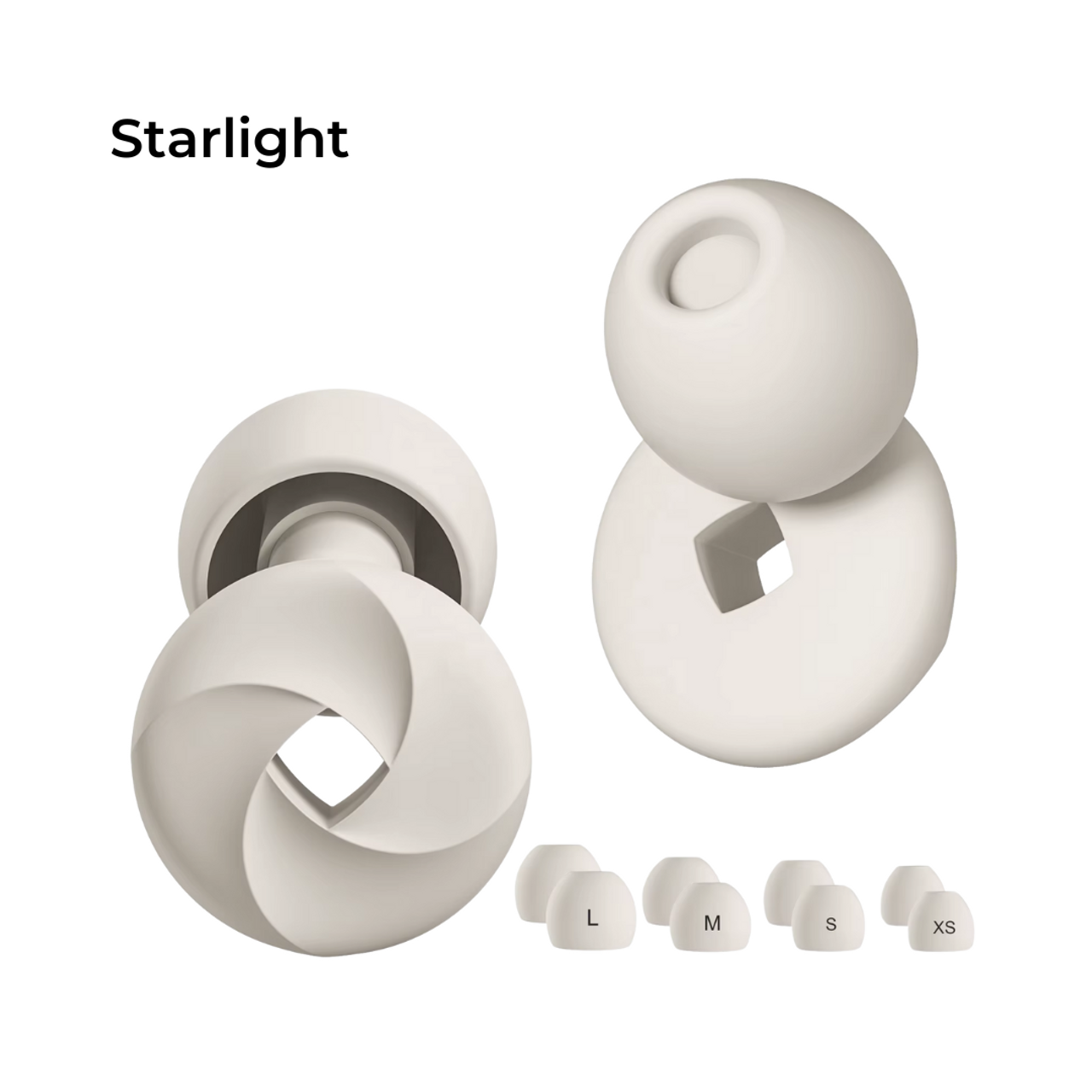 DreamSleep Earplugs for Sleeping – 23dB Noise Reduction, Soft Silicone, Starlight, Includes Travel Case & 4 Sizes