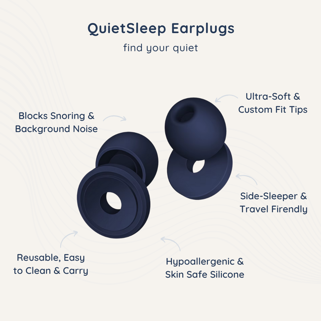 QuietSleep Best Earplugs for Sleeping Perfect for Side-Sleepers