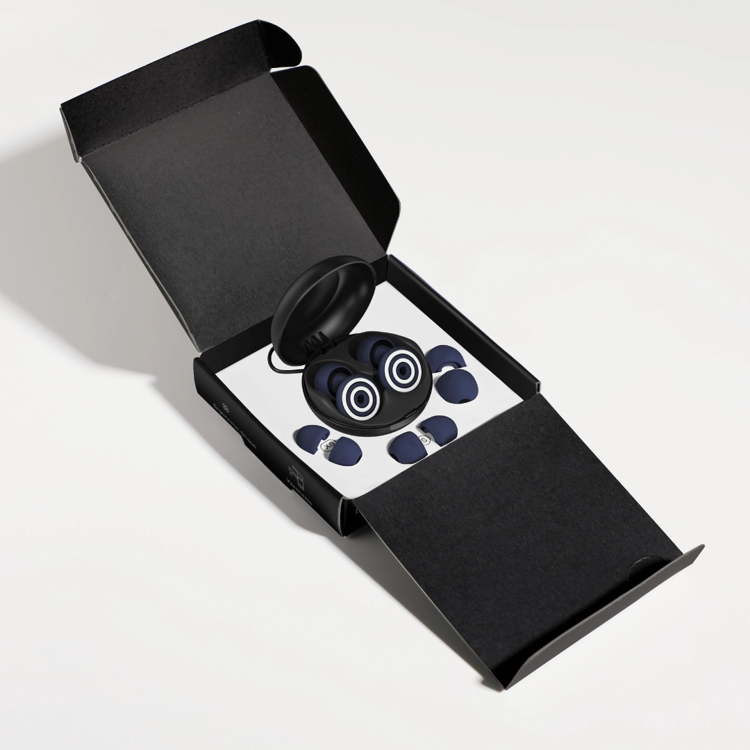 Reusable Noise Cancelling Earplugs with Portable Carry Case – Ideal for Sleep, Study, Travel