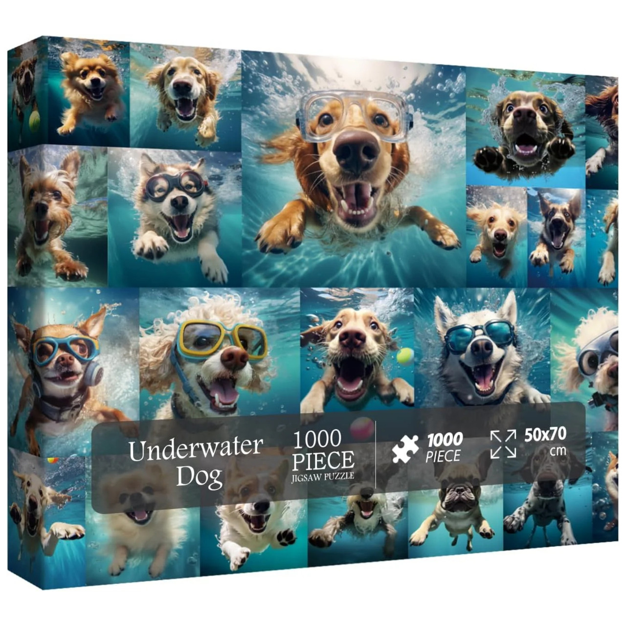Underwater Dogs 1000 Piece Jigsaw Puzzle for Adults