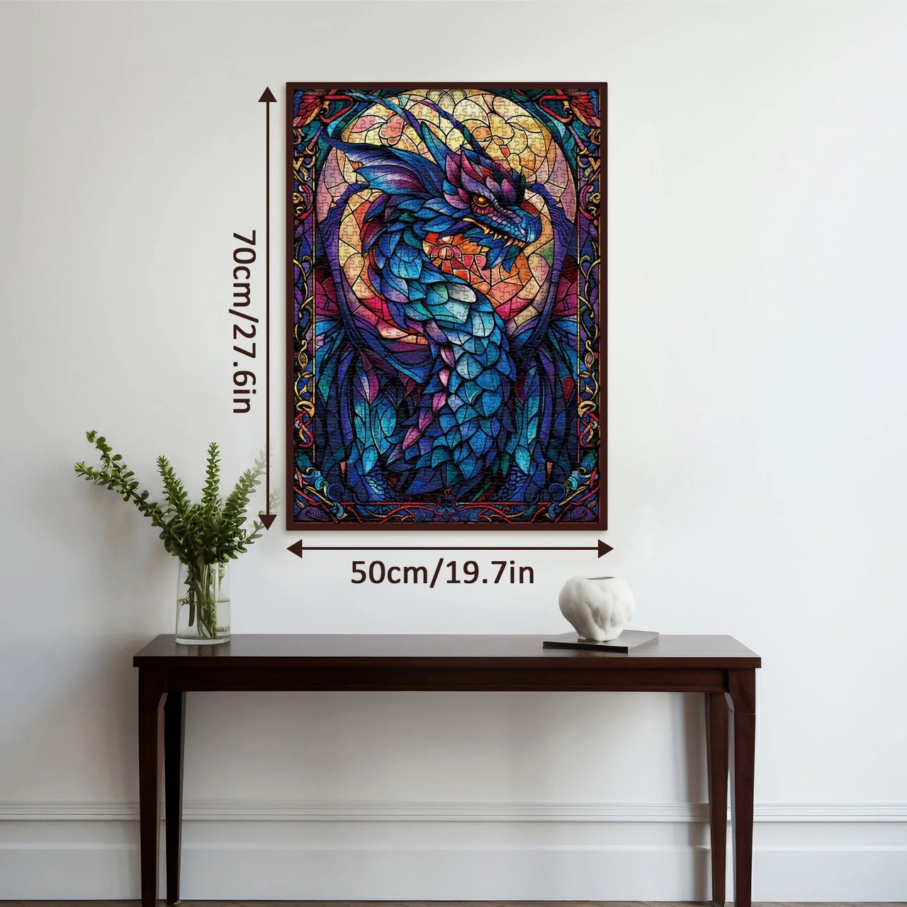 Dragon of Shadows 1000 Piece Jigsaw Puzzle for Adults - Framed