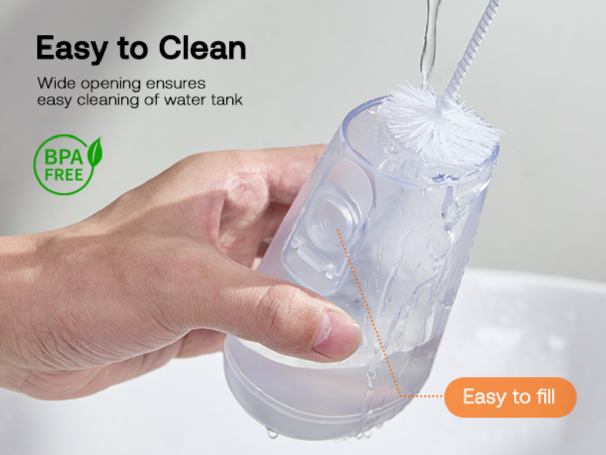 Water Flosser Easy to Clean with Wide Opening Ensures Easy Cleaning of Water Tank