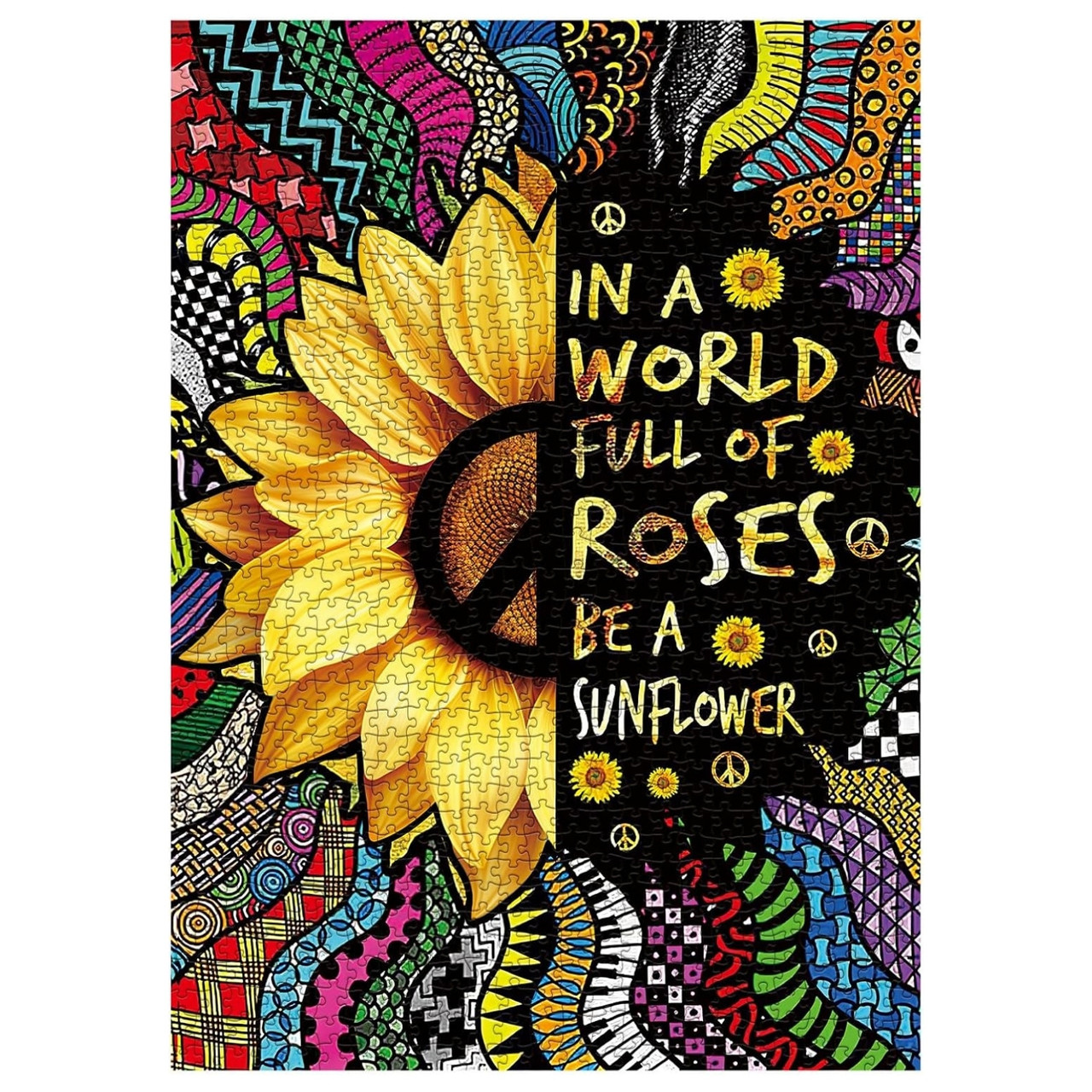 Sunflower Solace 1000 Piece Jigsaw Puzzle for Adults - Completed