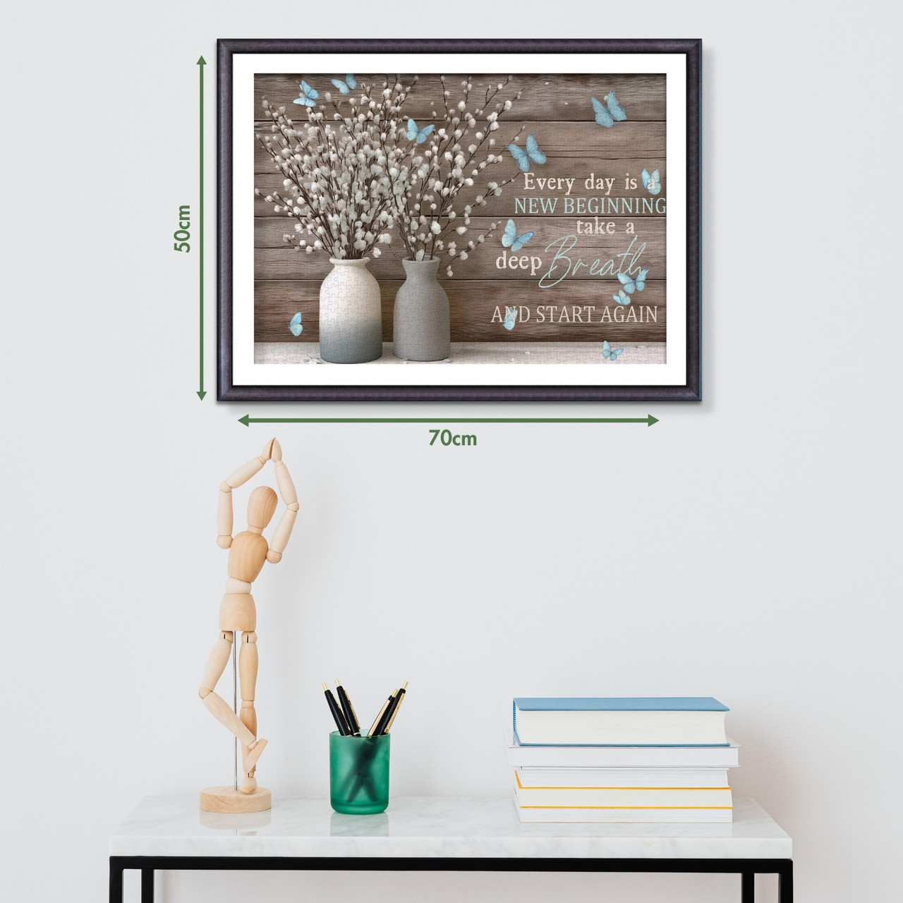 Inhale Newness 1000 Piece Jigsaw Puzzle for Adults - Framed