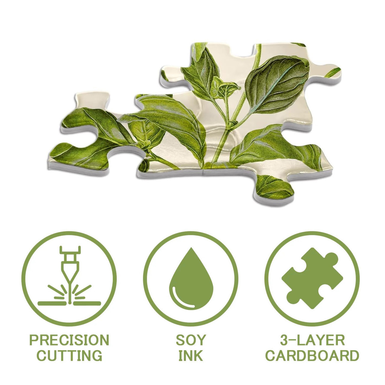 Common House Plants 1000 Piece Jigsaw Puzzle for Adults - Features: Precision cutting, soy ink and 3-layer cardboard