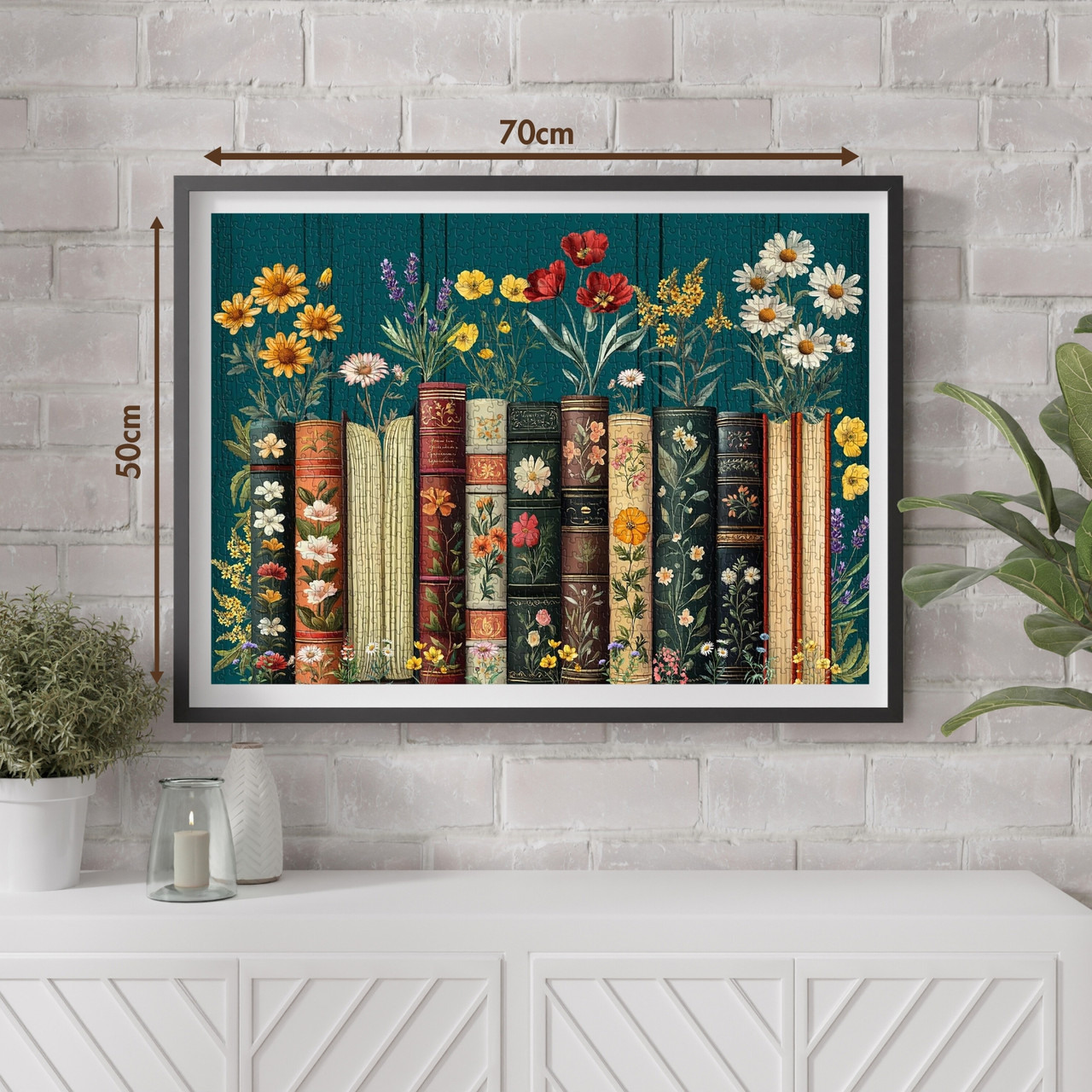 Literary Blossoms 1000 Piece Jigsaw Puzzle for Adults - Framed