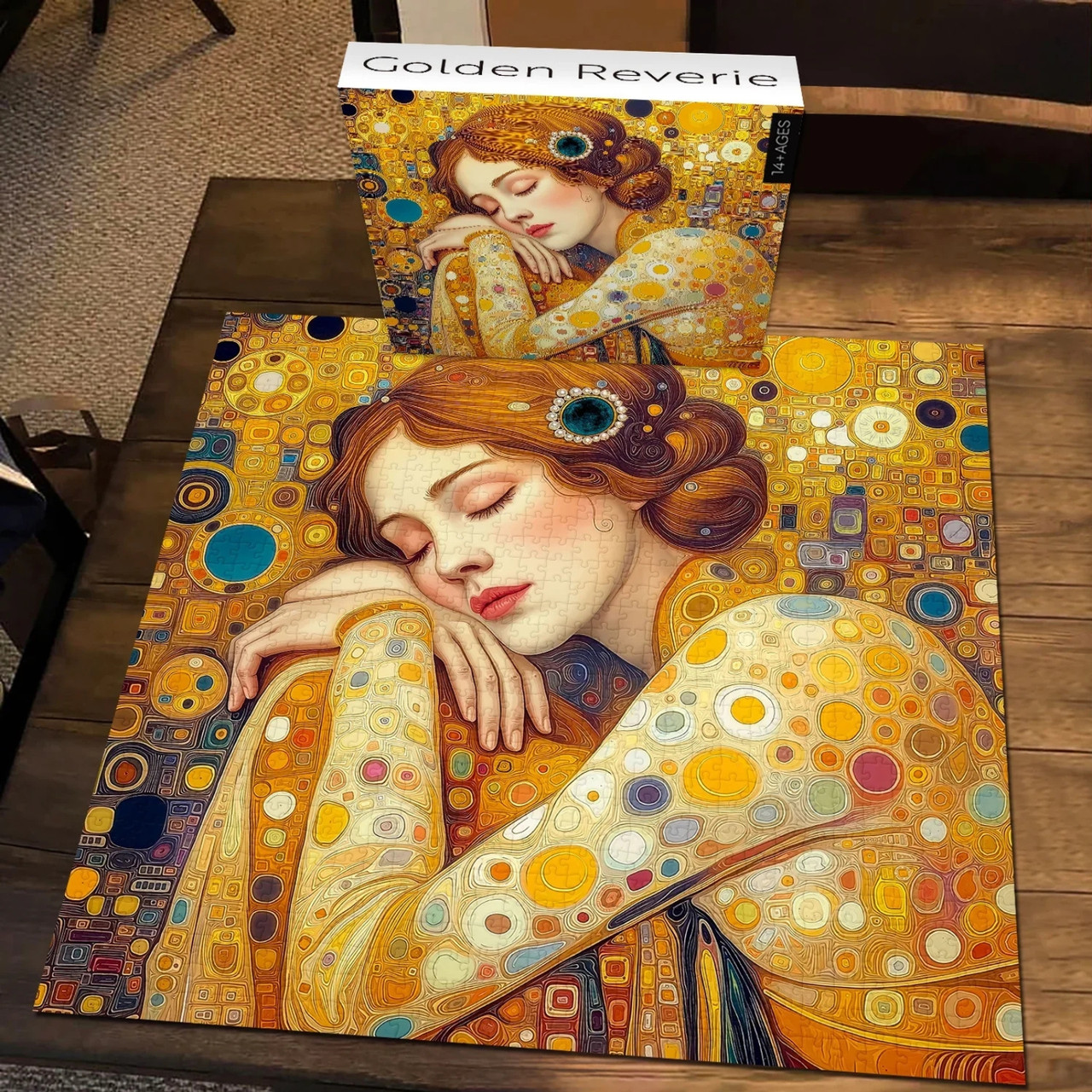 Golden Reverie 1000 Piece Jigsaw Puzzle for Adults - Completed with Box