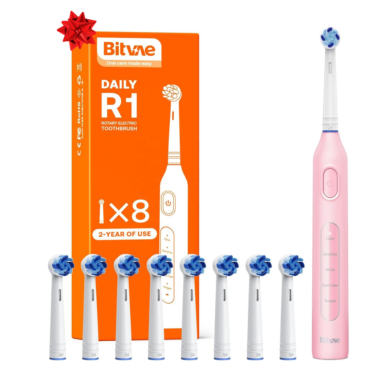 Electric Toothbrush - Bitvae R1 Pink - The Perfect Gift