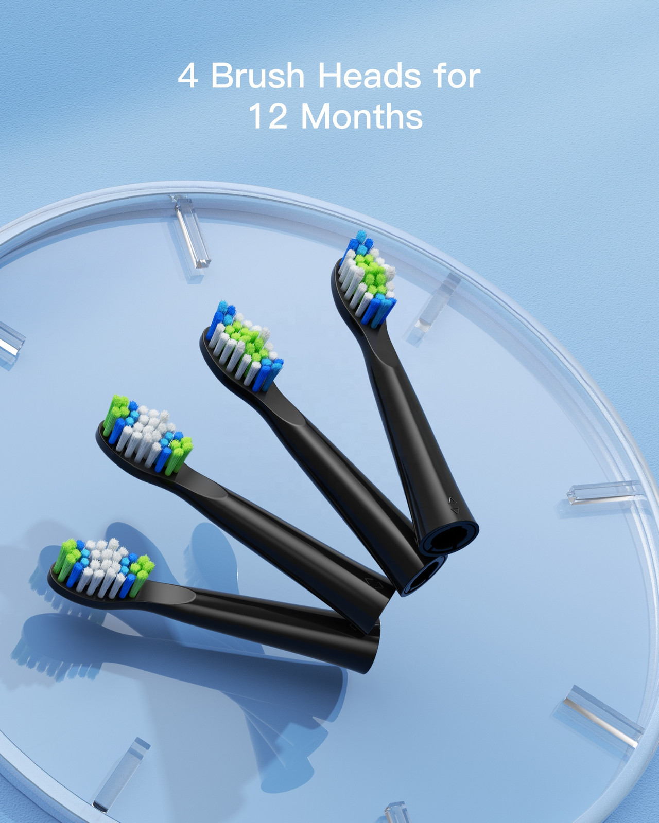 Bitvae Electric Toothbrush Replacement Heads for D2 Black