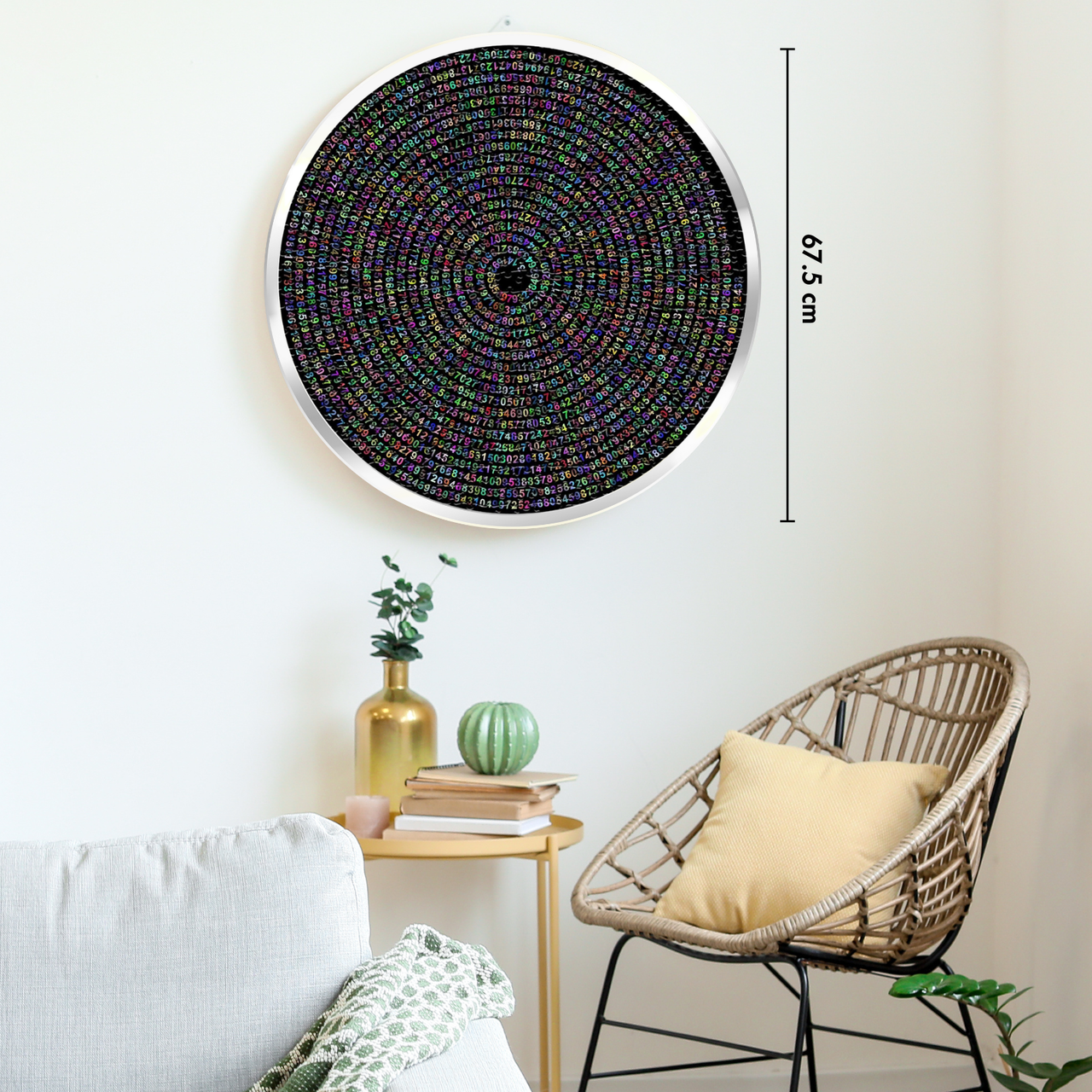 Rainbow Pi Round Extremely Hard 1000 Piece Jigsaw Puzzle for Adults