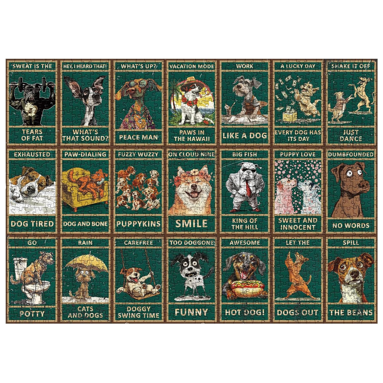 Joyful Dog Jigsaw Puzzle for Adults 1000 Pieces