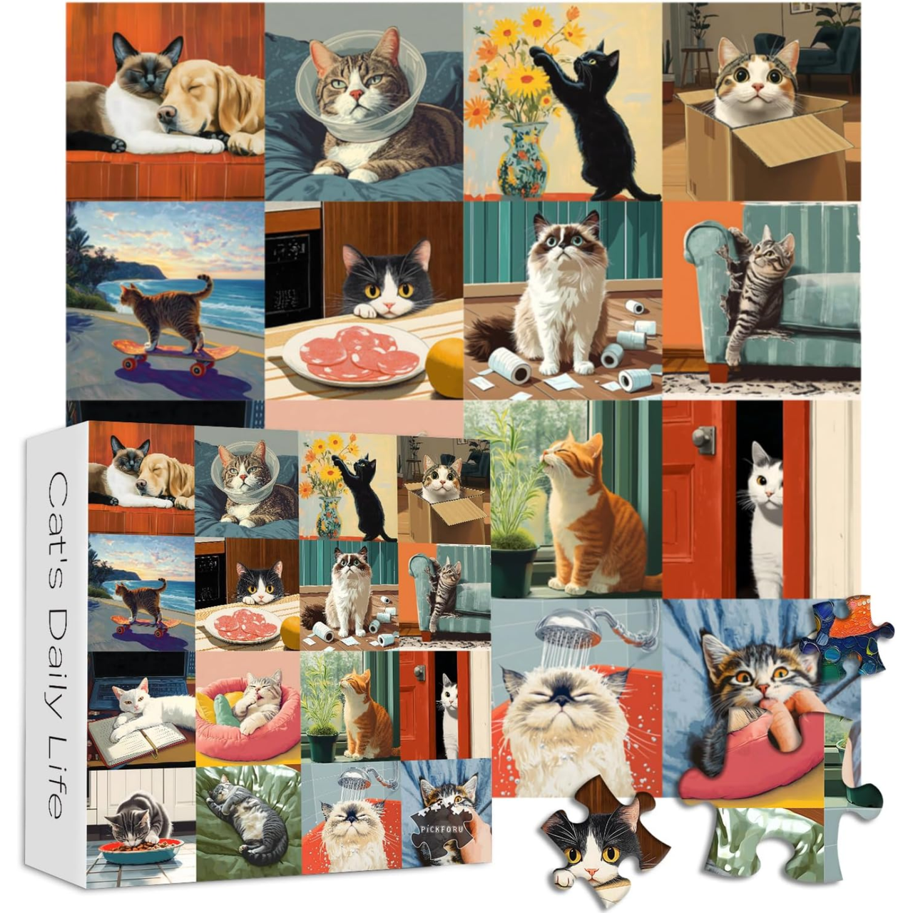 Cat Lover Gift 1000 Piece Jigsaw Puzzle