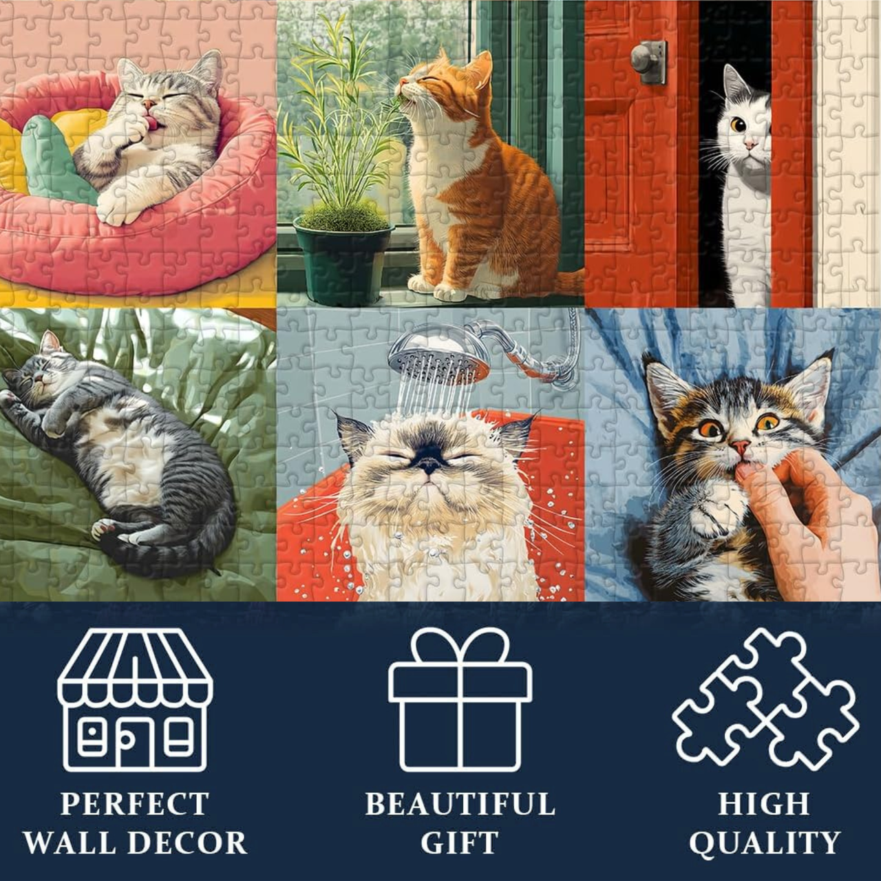 Best Gift for Cat Lovers - 1000 pieces Jisaw Puzzle
