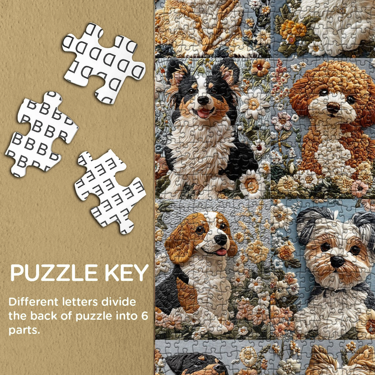Dog's Smiling Garden Jigsaw Puzzle 1000 Pieces for Adults Perfect Gift for Dog Lovers