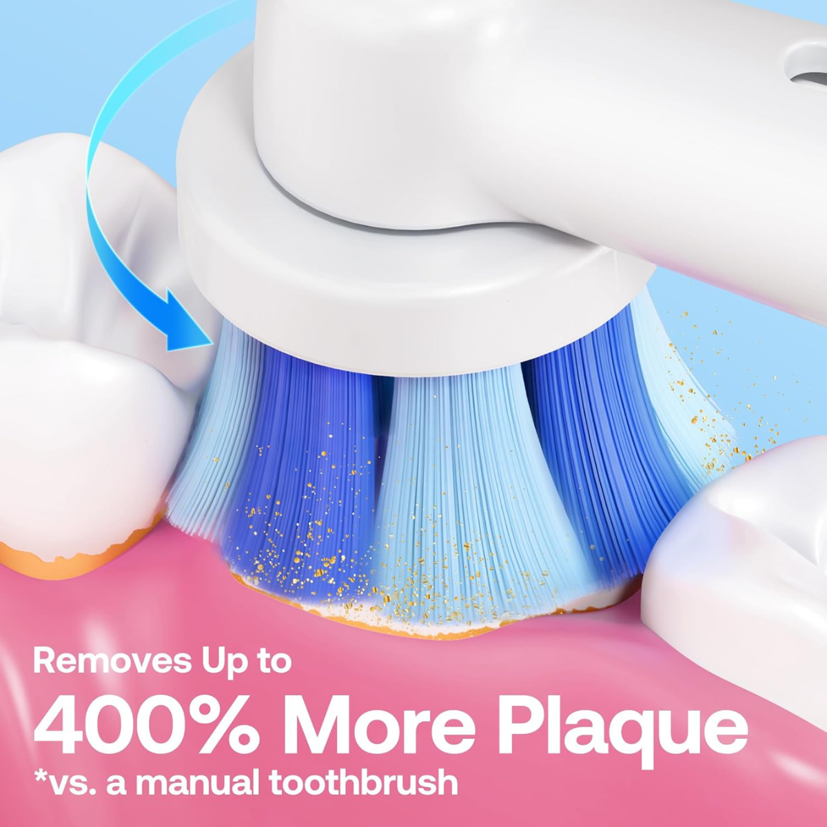 Bitvae R2 Rotating Electric Toothbrush with Pressure Sensor, 8 Brush Heads, 5 Modes, USB Rechargeable, Travel Case, 2-Minute Timer, Waterproof, Pink