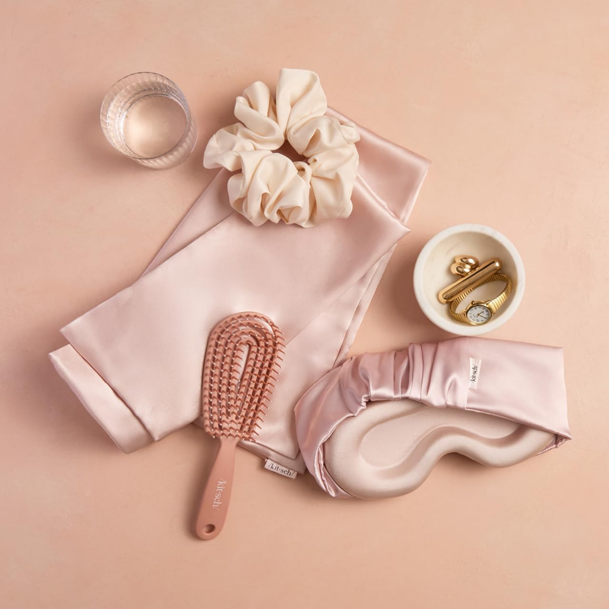 Kitsch Contour Pillow Eye Mask – Softer Than Silk Eye Masks for Sleep, Blindfold Sleep Masks for Women & Men, No Eye Pressure, Lightweight, Eye Care, Travel Essentials - Blush