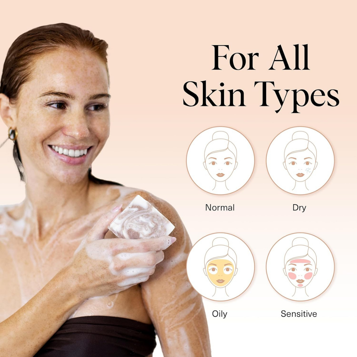 Kitsch Shea Butter Exfoliating Body Wash Bar – Moisturizing Bar Soap & Gentle Soap Bar with Plant-Based Exfoliants – Hydrates, Softens & Soothes Skin – Paraben, Silicone & Sulfate-Free - 113g