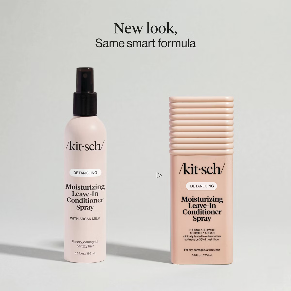 Kitsch Argan Milk Leave In Conditioner Spray – Hair Detangler Spray for Curly, Wavy, Fine, Dry & Damaged Hair - Silicone-Free | Ideal Gifts for Women