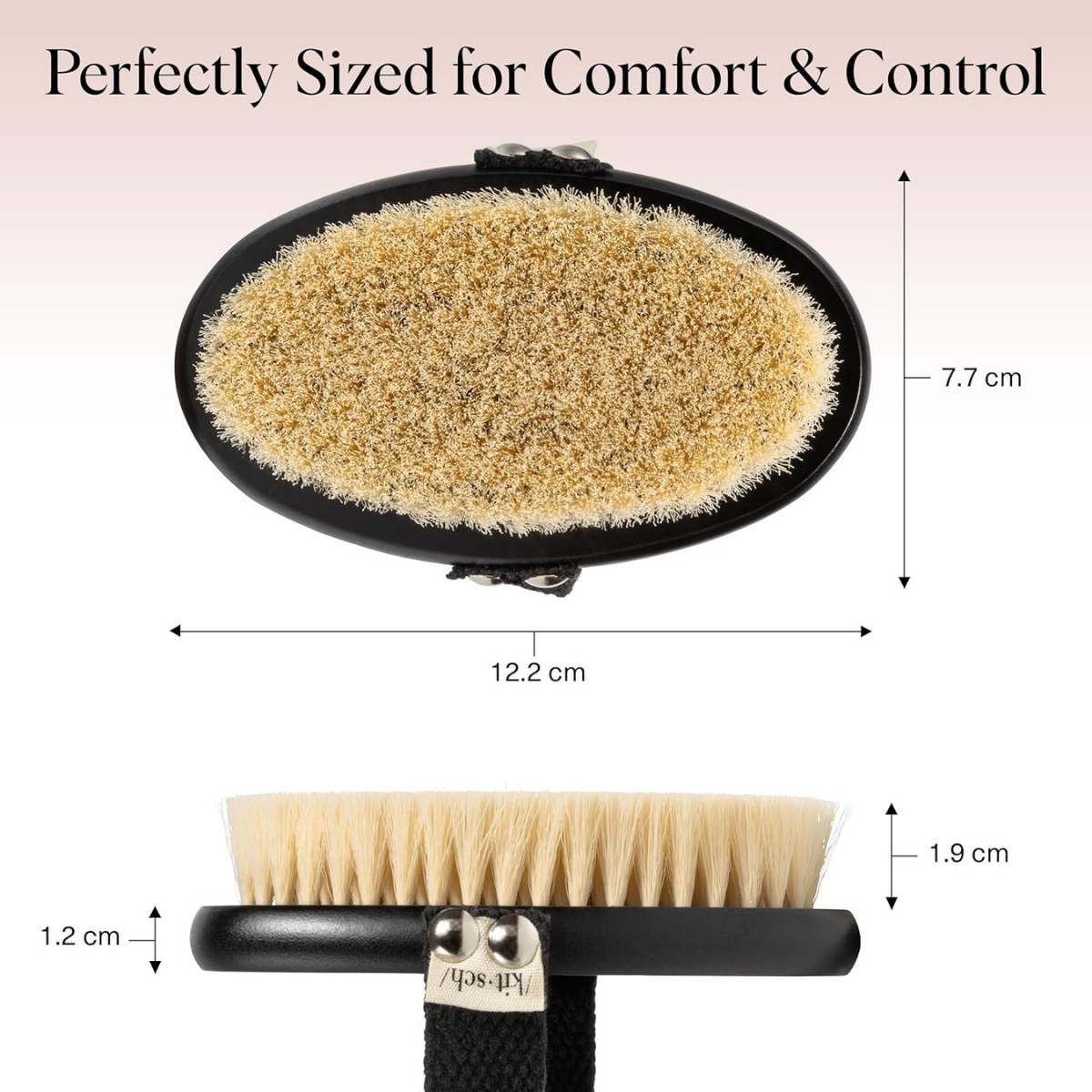 Kitsch Dry Brushing Body Brush for Lymphatic Drainage- Soft Bristles - Dry Brush to Remove Dry Skin and Improves Blood Circulation, Body Exfoliator Scrubber for Glowing Skin, Sauna Accessories