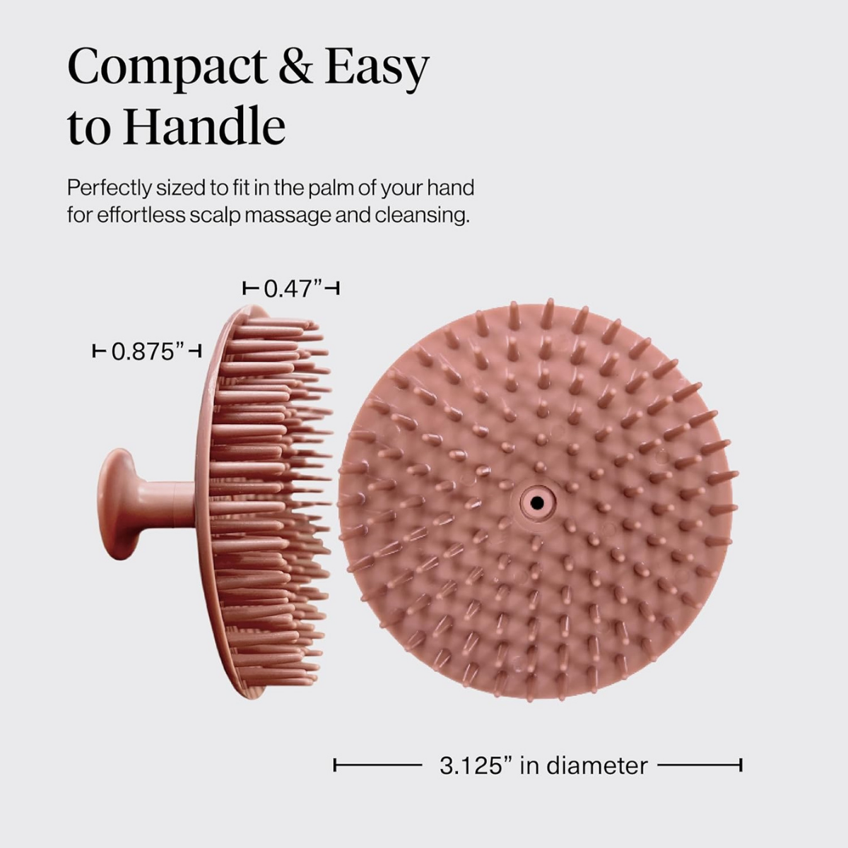 Kitsch Scalp Massager for Hair Care - Scalp Scrubber, Shampoo Brush & Exfoliator for Scalps- Hair Scrubber for Relaxing Bath - Terracotta