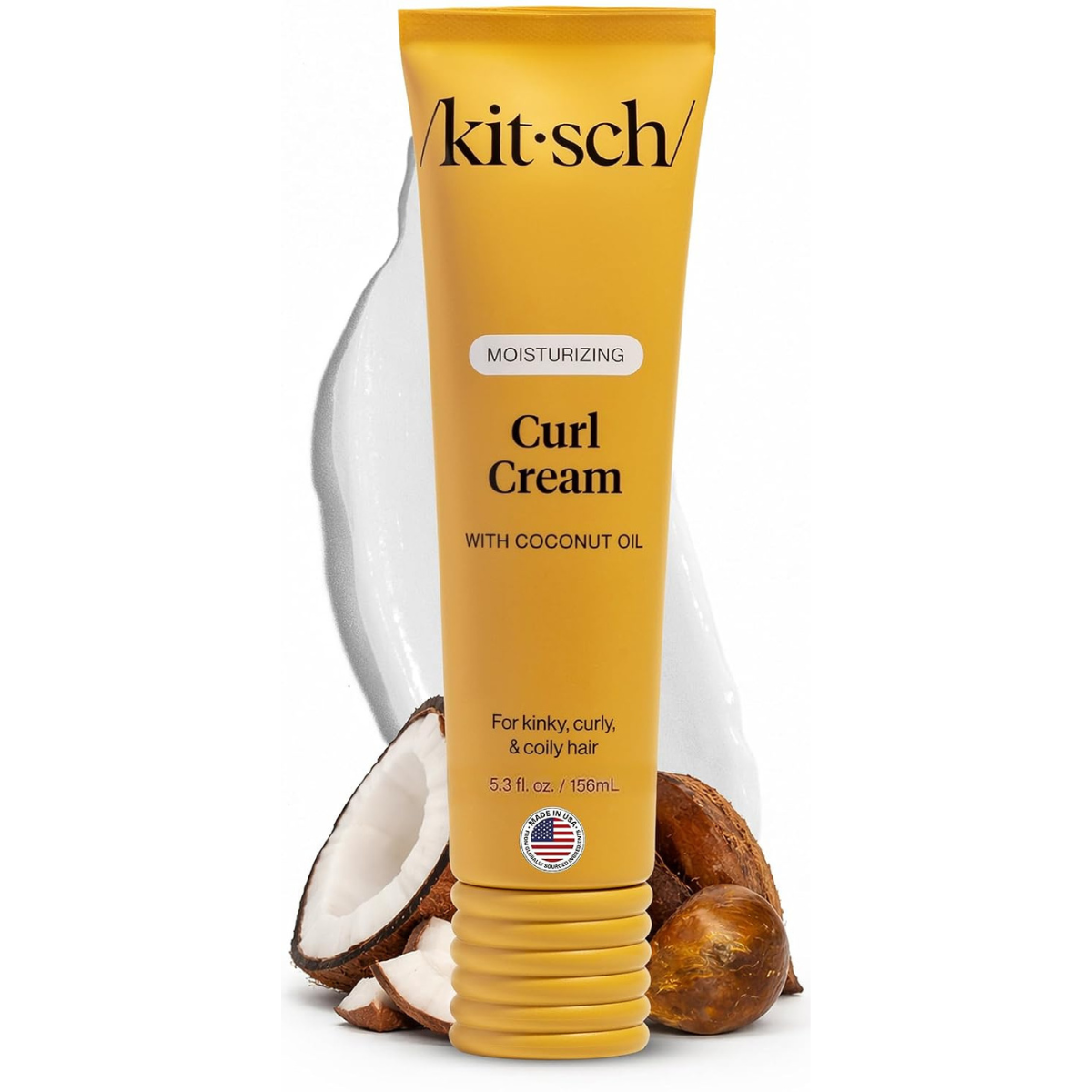 Kitsch Moisturizing Curl Cream for Curly Hair – Lightweight Curly Hair Products for Men & Women | Defines Curls, Controls Frizz & Boosts Shine | Hydrating Curling Cream - Ideal Gifts for Women