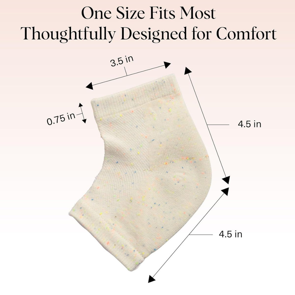 Kitsch Moisturizing Socks for Cracked Heel Treatment – Moisturizing Reusable Gel Socks for Women & Men, Overnight Heel Socks with Insulated Gel Lining for Dry Cracked Feet, Open-Toe Design - 1 Pair