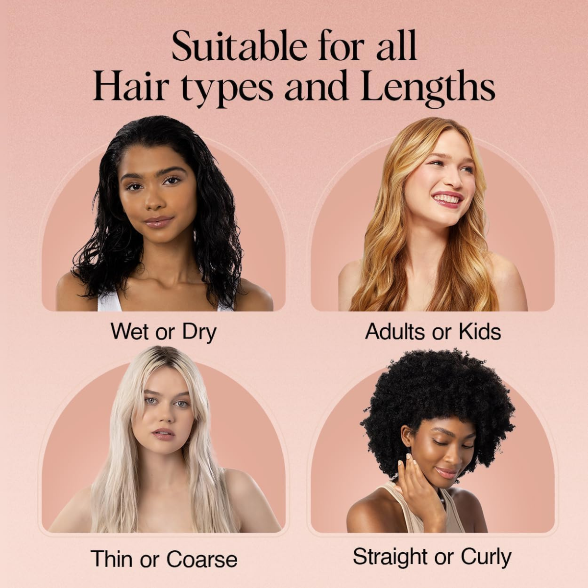 Kitsch Detangler Brush – Gentle Curly Hair Brush with Flexible Bristles for All Hair Types - Wet or Dry | Detangling Hair Brushes for Women & Men, Hairbrush for Adults & Kids - Terracotta