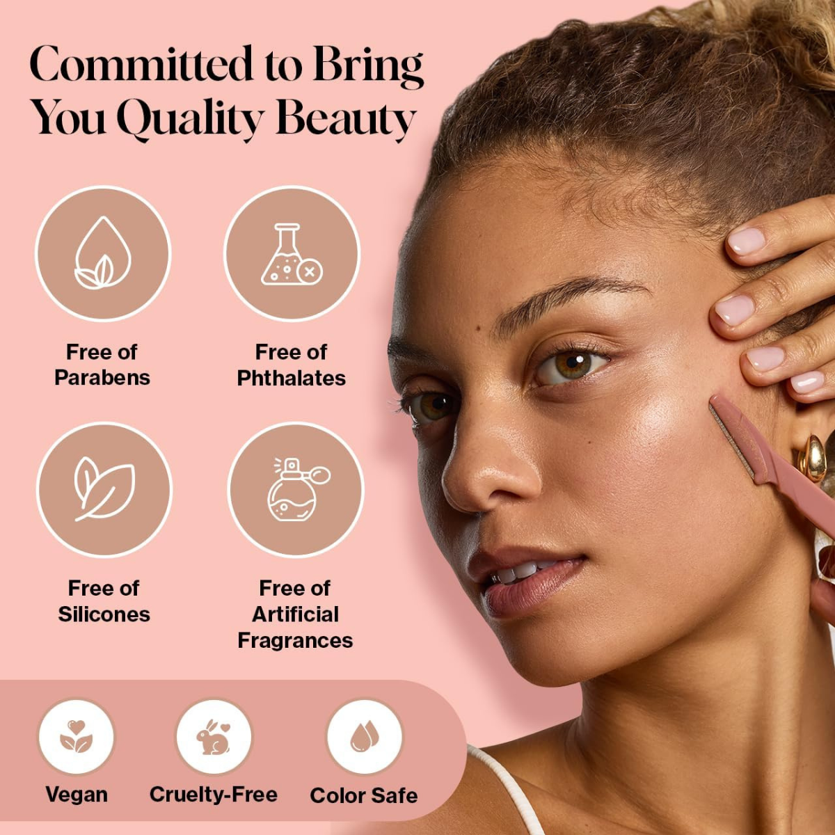 Kitsch Dermaplane Face Oil with Jojoba & Argan Oil – Hydrating Facial Formula for Dermaplaning Tool, Gua Sha & Razor Use – Irritation-Free Shave Oil for Soft, Radiant Skin - 60mL