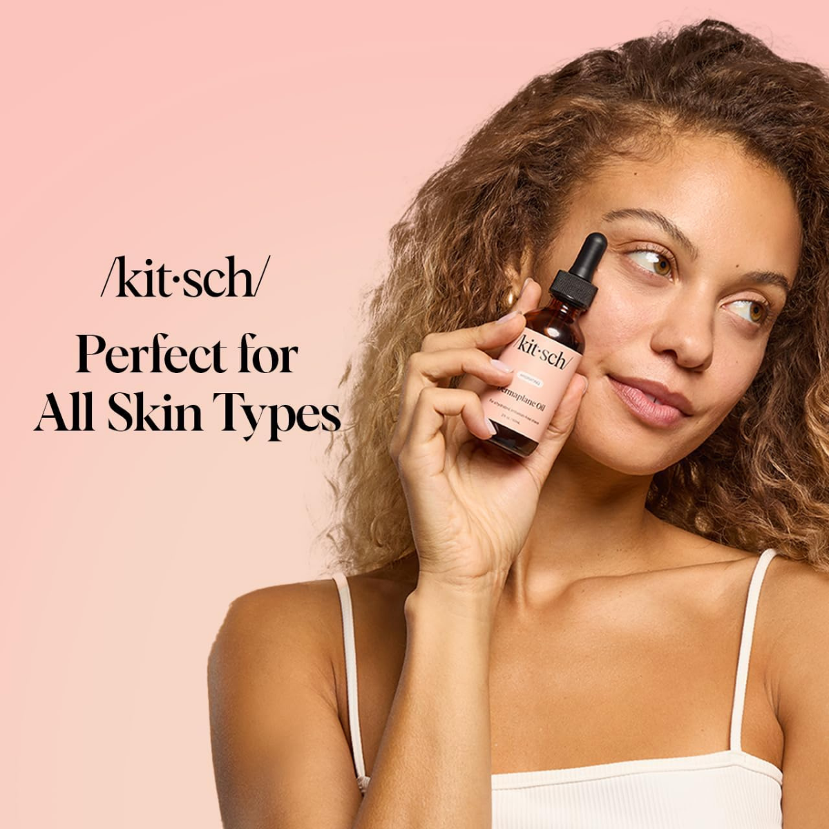 Kitsch Dermaplane Face Oil with Jojoba & Argan Oil – Hydrating Facial Formula for Dermaplaning Tool, Gua Sha & Razor Use – Irritation-Free Shave Oil for Soft, Radiant Skin - 60mL