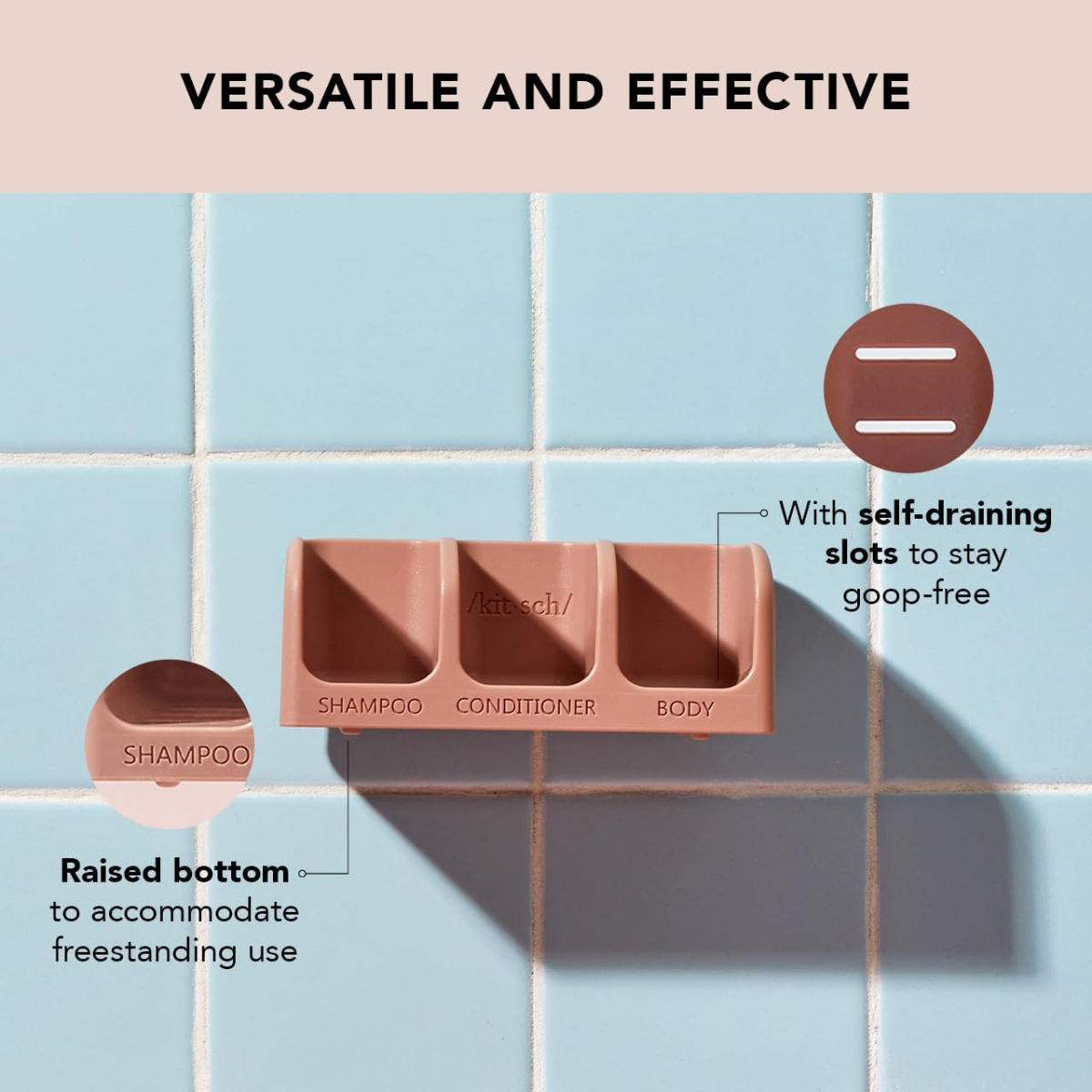 Kitsch Self-Draining Soap Dish - Terracotta