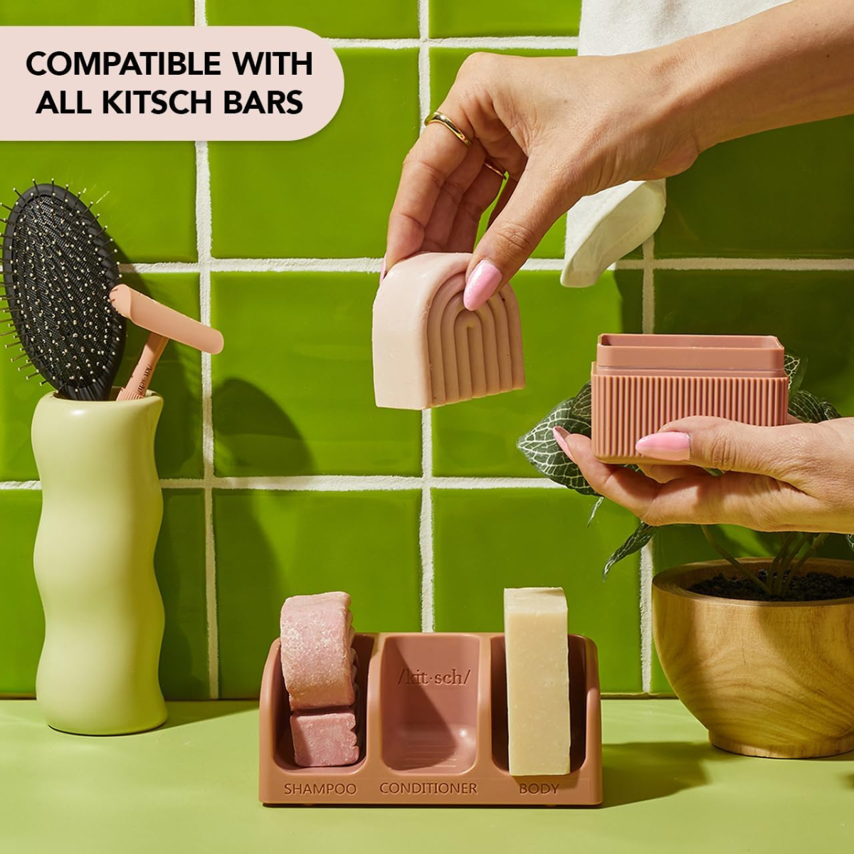 Kitsch Self-Draining Soap Dish - Terracotta