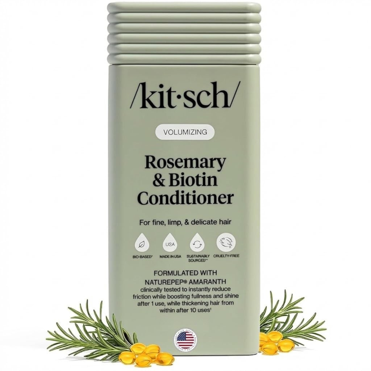Kitsch Volumizing Rosemary & Biotin Liquid Conditioner for Women and Men for Hair Growth – Boosts Fullness & Shine After 1 Use, Thickening Bio-Based Hair Care, Color-Safe