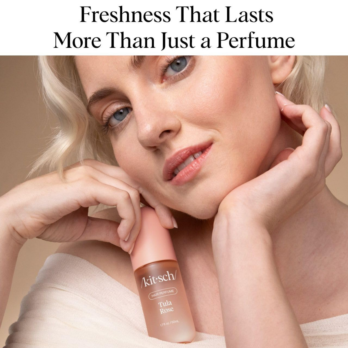 Kitsch Hair Perfume for Women - Tula Rose | Clean, Deodorizing & Patented Odor-Eliminating Technology Hair Spray & Body Mist - Freshen Hair, Body & Pillows - Floral Vanilla Scent – 50mL