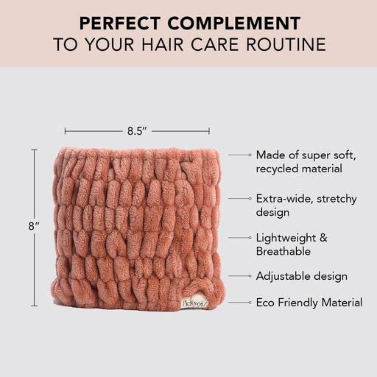 Kitsch Spa Headband - Extra Wide Makeup Headband for Washing Face | Multi Purpose Skincare Headbands | Facial Headband & Hair Band For Washing Face | Face Wash Headbands for Women Makeup (Dusty Rose)