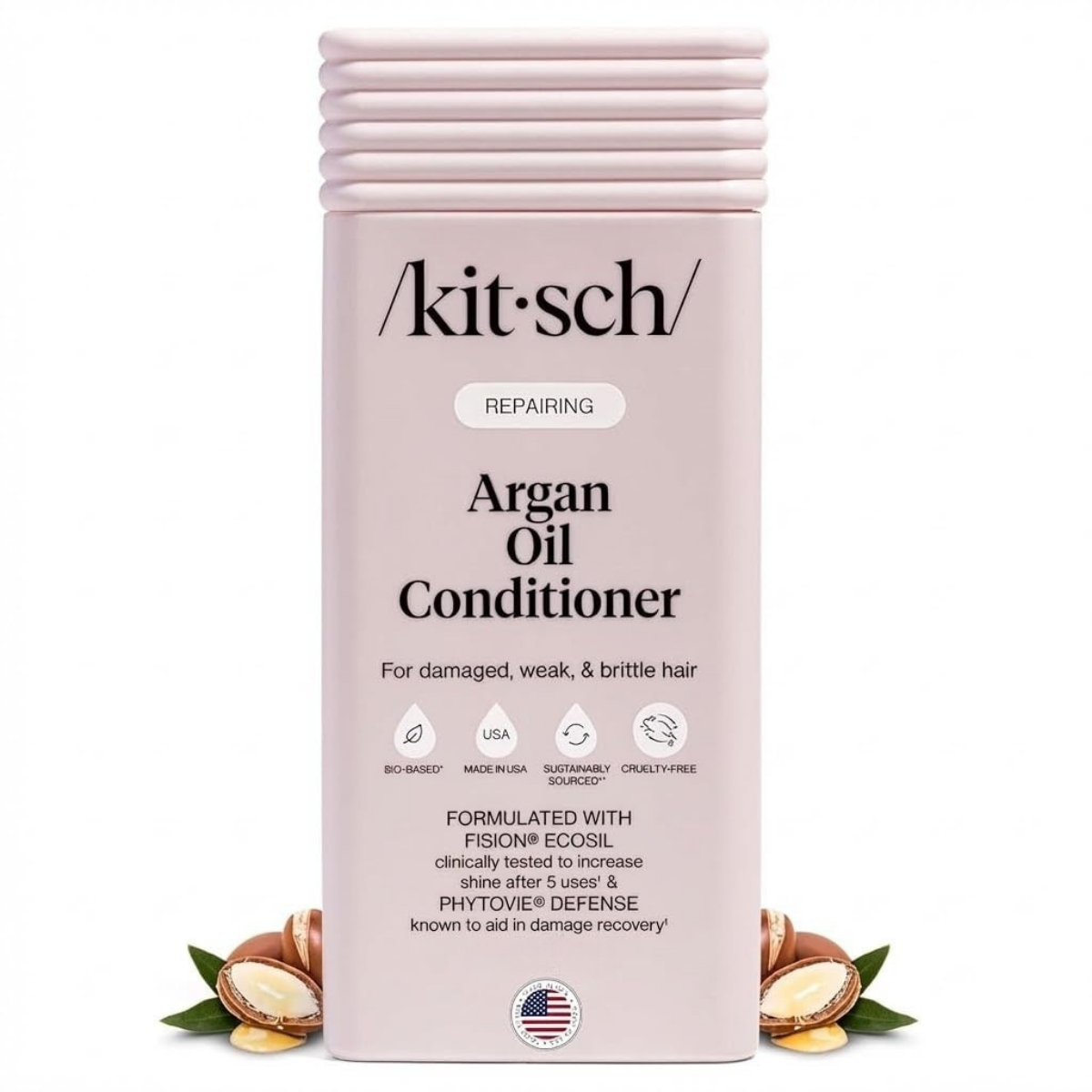 Kitsch Repairing Argan Oil Liquid Conditioner for Women & Men – Argan Oil for Hair, For Shine, Smoothness & Damage Recovery, Hair Repair – Clean, Color-Safe Hair Care