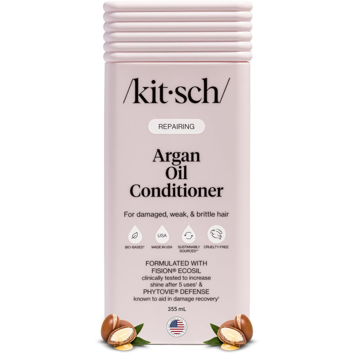 Kitsch Repairing Argan Oil Liquid Conditioner for Women & Men – Argan Oil for Hair, For Shine, Smoothness & Damage Recovery, Hair Repair – Clean, Color-Safe Hair Care