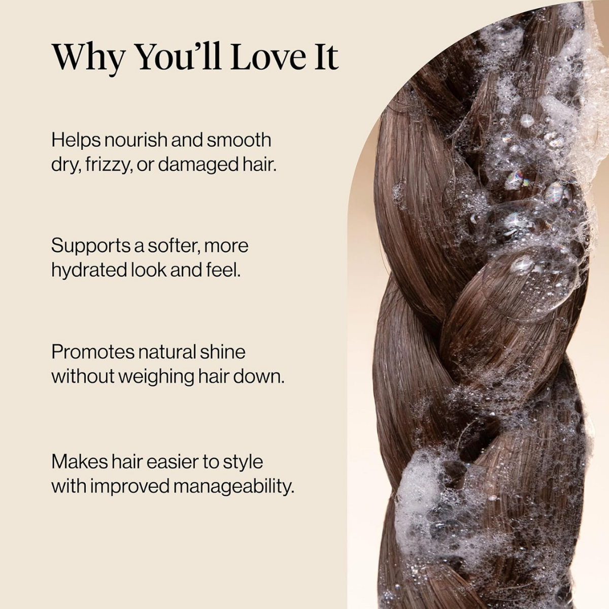 Kitsch Smoothing Castor Oil Liquid Conditioner for Women and Men – Nourishing Hair Conditioner for Dry, Damaged & Frizzy Hair – Clean, Color-Safe Hair Care, Bio-Based Formula, Made in USA