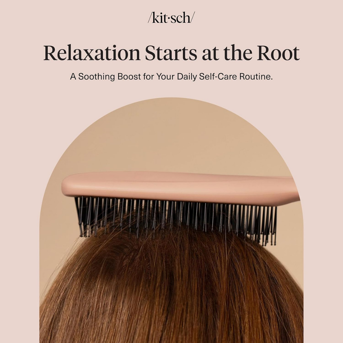 Kitsch Scalp Renewal Brush - Exfoliating & Scalp Massager for Hair Growth, Gentle Head Massage Brush to Remove Buildup, Boost Circulation & Relaxing Head Scrubber for Washing Hair - Terracotta