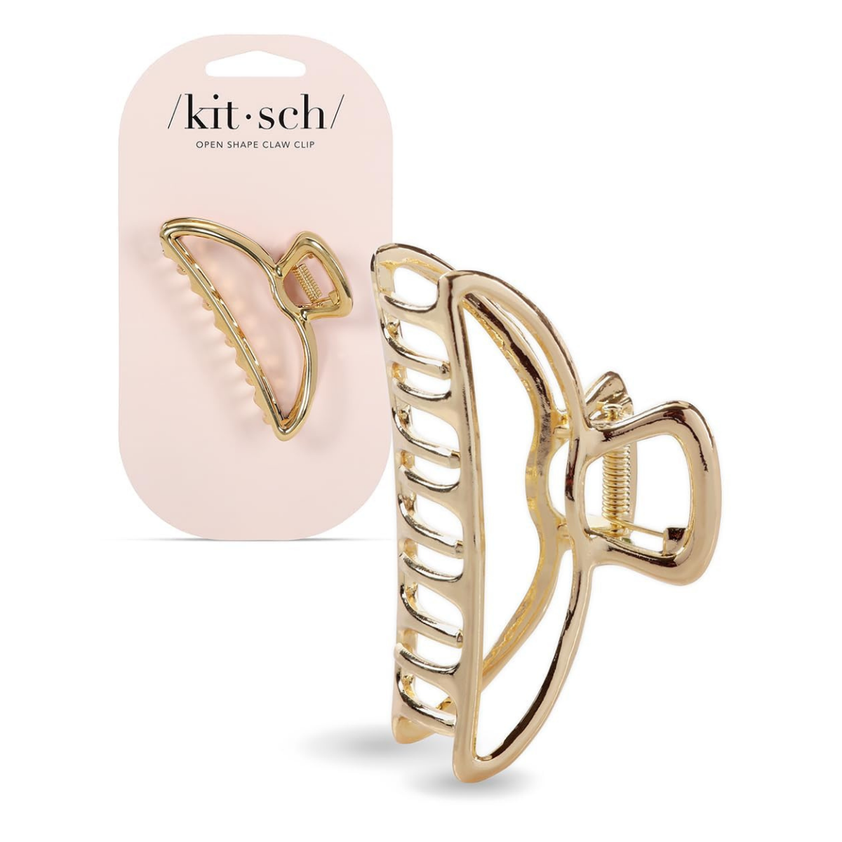 Kitsch Metal Hair Clips for Women - Durable & Elegant Metal Claw Clips, Perfect for Everyday Use & Special Occasions | Ideal Gifts for Women - Gold, 1 Pc