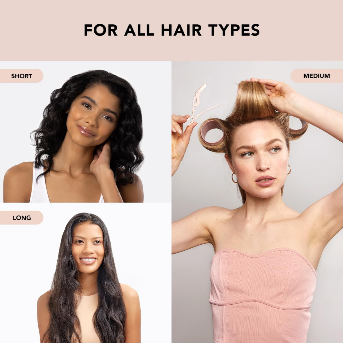 Kitsch Ceramic Hair Rollers for Women – Self-Grip Hair Curlers for Heatless Overnight Curls, Long-Lasting, Frizz-Free, Volumizing Large Rollers for All Hair Types – Terracotta, 4 Count (Pack of 1)