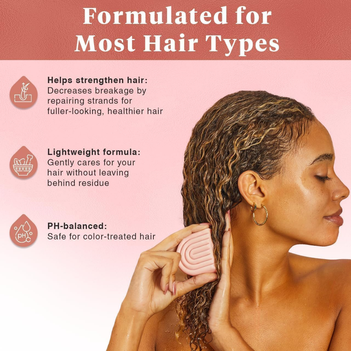 Kitsch Castor Oil Conditioner Bar Soap - Hydrating & Moisturizing Hair Care - Organic Castor Oil Conditioner for Hair Growth & Scalp Nourishment - Silicone & Paraben-Free, Vegan, Made in USA