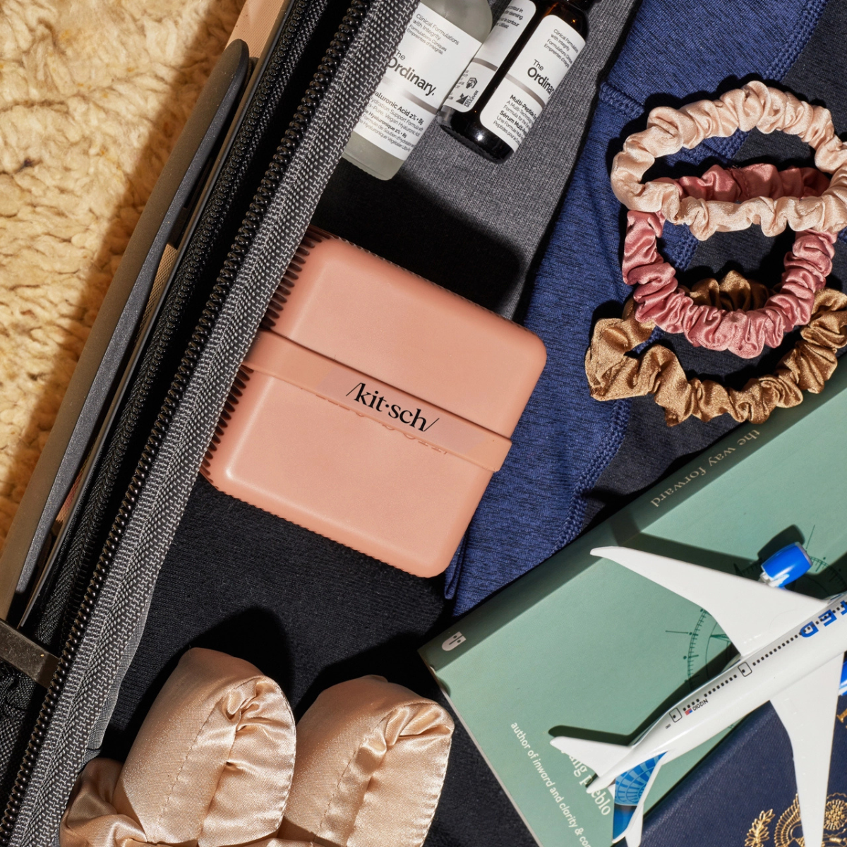 Kitsch 2-Compartment Travel Soap Case – Bar Soap Holder & Organizer, Travel Case for Bars – TSA-Approved – Lightweight, Durable, Leak-Proof, Made from Recycled Plastic - Terracotta