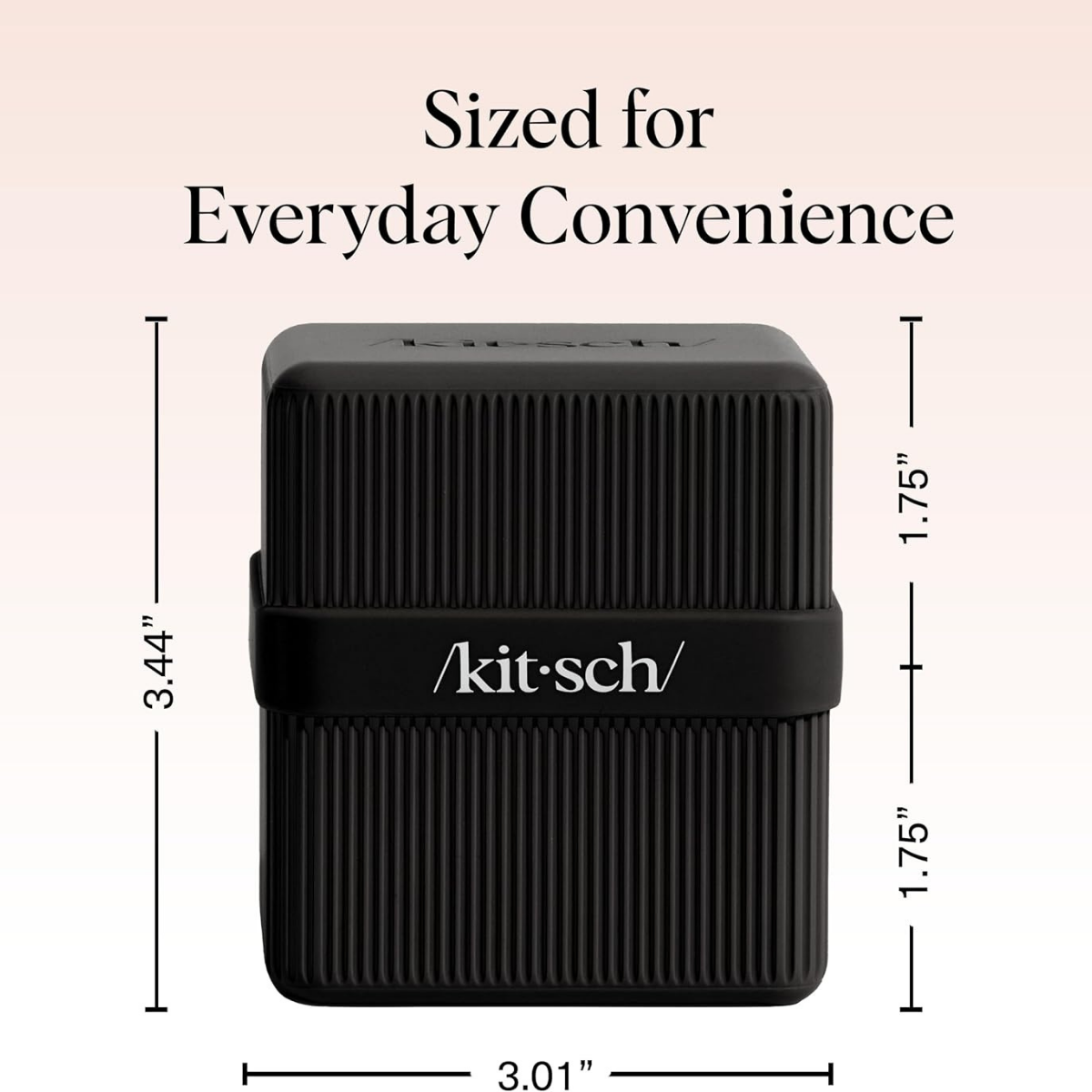 Kitsch 2-Compartment Travel Soap Case – Bar Soap Holder & Organizer, Travel Case for Bars – TSA-Approved – Lightweight, Durable, Leak-Proof, Made from Recycled Plastic – Black