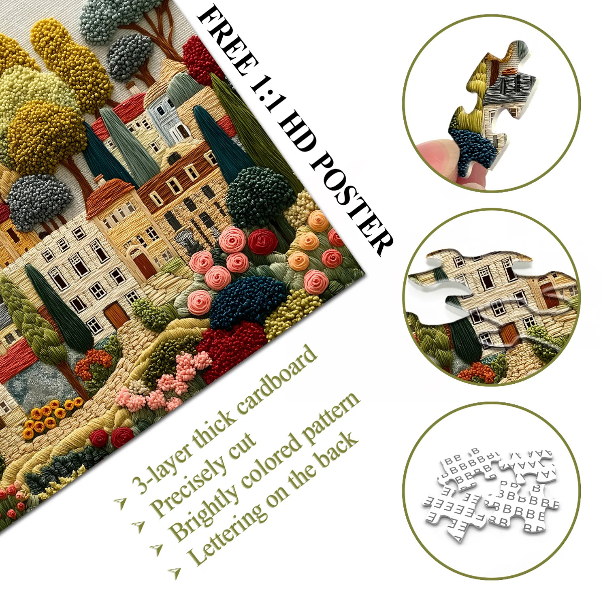 Embroidery Village Jigsaw Puzzle 1000 Pieces